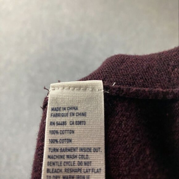 American Eagle Sweater Men's Extra Large Maroon Classic Fit V-Neck XL Cotton - Picture 7 of 8